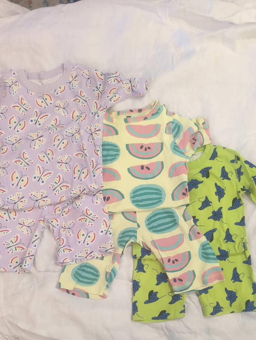 Tea Collection & Hannah Andersson Pajamas, 3 Short Sleeve/Short Sets
